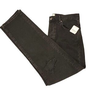 We The Free (FREE PEOPLE Black Destroyed Jeans Size 27